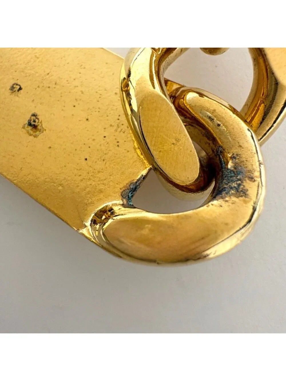 Chanel Belt CC Logo Chain Leather Gold Black